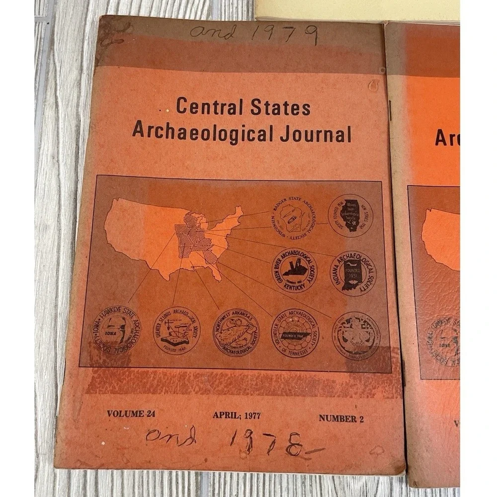 Central States Archaeological Journal 5 Issue Lot 1977 1978 1979 Vol 24 25 26